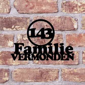 Handgeschreven naambord B15