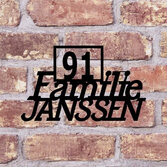 Handgeschreven naambord B17