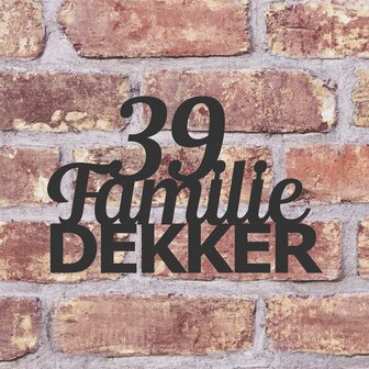 Handgeschreven naambord B2