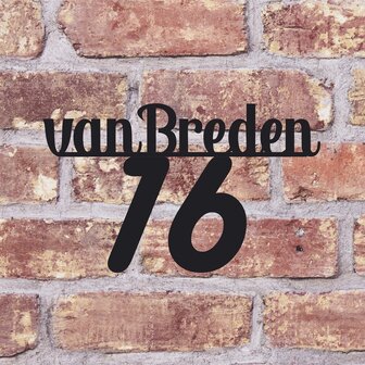 Handgeschreven naambord B74