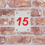 Glazen huisnummerbord BM1