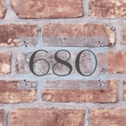 Glazen huisnummerbord H19