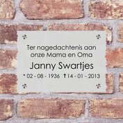 Glazen gedenkbord C4