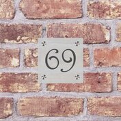 Glazen huisnummerbord M91