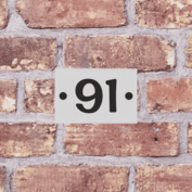 Glazen huisnummerbord W3